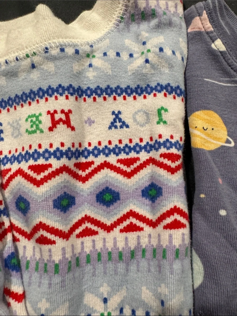 Old Navy Kids Pajama Sets - Light Purple & Multi Fair Isle - Size 5